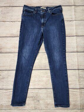Levi's Womens Jeans 721 High Rise Skinny Blue Denim Dark Wash Stretch 33